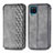 Leather Case Stands Flip Cover L06 Holder for Samsung Galaxy A12 Gray