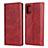 Leather Case Stands Flip Cover L06 Holder for Samsung Galaxy A71 5G Red