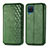Leather Case Stands Flip Cover L06 Holder for Samsung Galaxy F12 Green