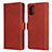 Leather Case Stands Flip Cover L06 Holder for Samsung Galaxy M40S Red