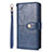 Leather Case Stands Flip Cover L06 Holder for Samsung Galaxy S20 Plus Blue