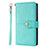 Leather Case Stands Flip Cover L06 Holder for Samsung Galaxy S20 Plus Cyan