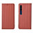 Leather Case Stands Flip Cover L06 Holder for Xiaomi Mi 10 Orange