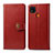 Leather Case Stands Flip Cover L06 Holder for Xiaomi POCO C3 Red