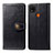 Leather Case Stands Flip Cover L06 Holder for Xiaomi Redmi 9 Activ Black