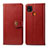 Leather Case Stands Flip Cover L06 Holder for Xiaomi Redmi 9 Activ Red