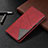 Leather Case Stands Flip Cover L06 Holder for Xiaomi Redmi 9AT Red
