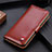 Leather Case Stands Flip Cover L07 Holder for Huawei P smart S Brown