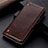 Leather Case Stands Flip Cover L07 Holder for Oppo A11s Brown