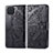 Leather Case Stands Flip Cover L07 Holder for Oppo F17 Pro Black