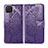 Leather Case Stands Flip Cover L07 Holder for Oppo F17 Pro Purple