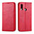 Leather Case Stands Flip Cover L07 Holder for Samsung Galaxy A20s Red