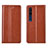 Leather Case Stands Flip Cover L07 Holder for Xiaomi Mi 10 Orange