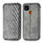 Leather Case Stands Flip Cover L07 Holder for Xiaomi POCO C3 Gray