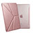 Leather Case Stands Flip Cover L08 for Apple New iPad 9.7 (2018) Rose Gold