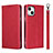 Leather Case Stands Flip Cover L08 Holder for Apple iPhone 13 Red