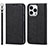 Leather Case Stands Flip Cover L08 Holder for Apple iPhone 14 Pro Black