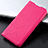 Leather Case Stands Flip Cover L08 Holder for Oppo A91 Hot Pink