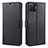 Leather Case Stands Flip Cover L08 Holder for Oppo F17 Pro Black