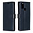 Leather Case Stands Flip Cover L08 Holder for Samsung Galaxy A21s Black