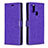 Leather Case Stands Flip Cover L08 Holder for Samsung Galaxy A21s Purple