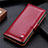 Leather Case Stands Flip Cover L08 Holder for Xiaomi Mi 10T 5G Red Wine