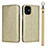 Leather Case Stands Flip Cover L09 Holder for Apple iPhone 12 Gold