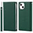 Leather Case Stands Flip Cover L09 Holder for Apple iPhone 13 Green