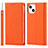 Leather Case Stands Flip Cover L09 Holder for Apple iPhone 13 Orange