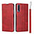 Leather Case Stands Flip Cover L09 Holder for Huawei P Smart Pro (2019) Red