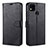 Leather Case Stands Flip Cover L09 Holder for Xiaomi Redmi 9 Activ Black