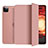 Leather Case Stands Flip Cover L10 Holder for Apple iPad Pro 12.9 (2021) Rose Gold