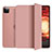 Leather Case Stands Flip Cover L10 Holder for Apple iPad Pro 12.9 (2022) Rose Gold