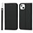 Leather Case Stands Flip Cover L10 Holder for Apple iPhone 13 Black