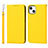 Leather Case Stands Flip Cover L10 Holder for Apple iPhone 13 Yellow