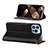 Leather Case Stands Flip Cover L11 Holder for Apple iPhone 15 Pro Max