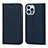 Leather Case Stands Flip Cover L11 Holder for Apple iPhone 16 Pro Blue