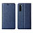 Leather Case Stands Flip Cover L11 Holder for OnePlus Nord Blue