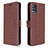 Leather Case Stands Flip Cover L11 Holder for Samsung Galaxy A51 5G Brown