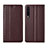 Leather Case Stands Flip Cover L12 Holder for Huawei P Smart Pro (2019) Brown