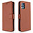 Leather Case Stands Flip Cover L12 Holder for Samsung Galaxy A51 5G Brown