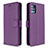 Leather Case Stands Flip Cover L12 Holder for Samsung Galaxy A51 5G Purple