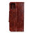 Leather Case Stands Flip Cover L12 Holder for Samsung Galaxy A71 4G A715 Brown