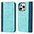 Leather Case Stands Flip Cover L13 Holder for Apple iPhone 14 Pro Sky Blue