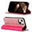 Leather Case Stands Flip Cover L13 Holder for Apple iPhone 15