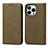 Leather Case Stands Flip Cover L14 Holder for Apple iPhone 14 Pro Gray