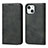 Leather Case Stands Flip Cover L14 Holder for Apple iPhone 15 Black