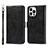 Leather Case Stands Flip Cover L15 Holder for Apple iPhone 13 Pro Black