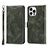 Leather Case Stands Flip Cover L15 Holder for Apple iPhone 13 Pro Green