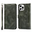 Leather Case Stands Flip Cover L15 Holder for Apple iPhone 15 Pro Max Green